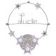 Prénom en fil de fer " Lucie " coloré - Etoile rose - à punaiser - Bijoux de mur