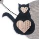 Prénom en fil de fer " Valentin " coloré - Chat noir - à punaiser - Bijoux de mur