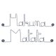 Message simple en fil de fer " Hakuna Matata " - à punaiser - Bijoux de mur