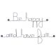 Message simple en fil de fer " Be happy and have fun " - à punaiser - Bijoux de mur
