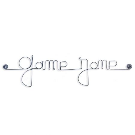 Message simple en fil de fer " Game Zone " - à punaiser - Bijoux de mur