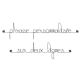 Phrase " Personnalisable 2 lignes " en fil de fer - à punaiser - Bijoux de mur