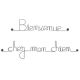 Message simple en fil de fer " Bienvenue chez mon chien " - à punaiser - Bijoux de mur