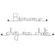 Message simple en fil de fer " Bienvenue chez nos chats " - à punaiser - Bijoux de mur