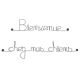 Message simple en fil de fer " Bienvenue chez nos chiens " - à punaiser - Bijoux de mur