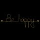 Message simple en fil de fer " Be happy " - à punaiser - Bijoux de mur