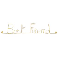 Message simple en fil de fer " Best Friend " - à punaiser - Bijoux de mur