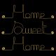 Message simple en fil de fer " Home Sweet Home " - à punaiser - Bijoux de mur