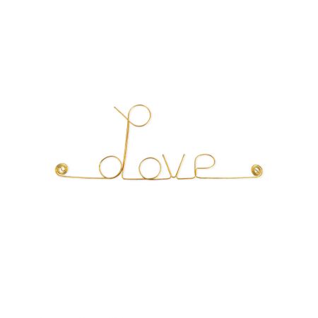 Message simple en fil de fer " Love " - à punaiser - Bijoux de mur