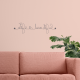Message simple en fil de fer " Life is beautiful " - à punaiser - Bijoux de mur