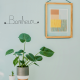 Message simple en fil de fer " Bonheur " - à punaiser - Bijoux de mur