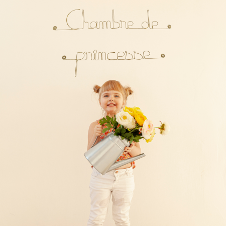 Message simple en fil de fer " Chambre de princesse " - Bijoux