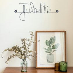 Prénom Juliette en fil de fer - Bijoux de mur