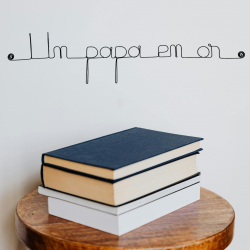 Message simple en fil de fer " Un papa en or " - &agrave; punaiser - Bijoux de mur