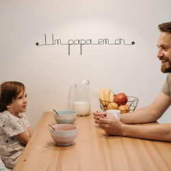 Message simple en fil de fer " Un papa en or " - à punaiser - Bijoux de mur