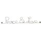 Décoration Murale en Fil de Fer "Peace & Love" - à punaiser -BIJOUX DE MUR Bijoux de Mur