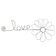Décoration murale en fil de fer - Fleur de Marguerite - "Love" - Printemps/Été