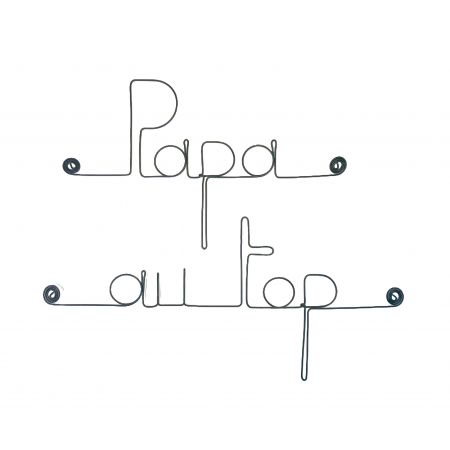 D&eacute;coration Murale en Fil de Fer "Papa au top" - &agrave; punaiser - Bijoux de Mur - Cadeau F&ecirc;te des P&egrave;res