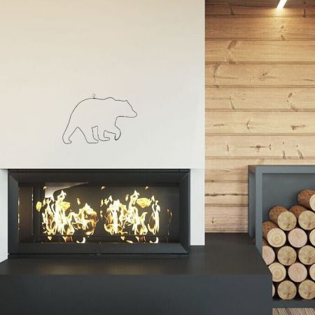 Décoration Murale en Fil de Fer "Ours" - à punaiser - Bijoux de Mur - Déco Noel/Hiver/Montagne