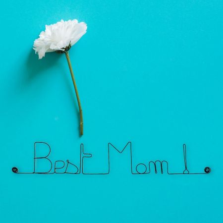 Décoration Murale en Fil de Fer " Best Mom ! " - cadeau Fête des Mères - à punaiser - Bijoux de Mur