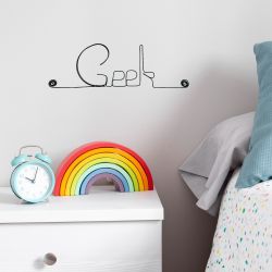 D&eacute;coration Murale en Fil de Fer "Geek" - &agrave; punaiser - Bijoux de Mur - Chambre Enfant/Ado