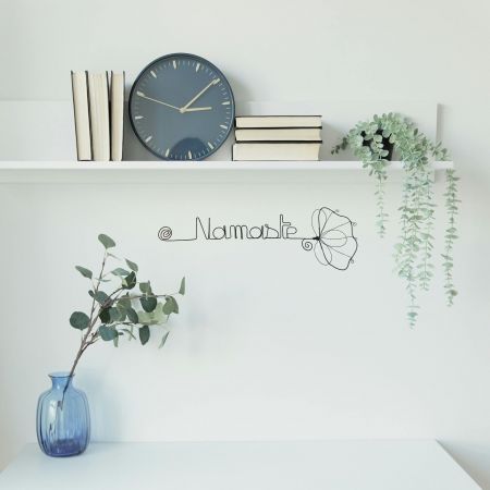 D&eacute;coration murale en fil de fer - Fleur de Ginkgo - "Namaste" - Printemps/&Eacute;t&eacute;