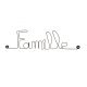 Décoration Murale en Fil de Fer "Famille" - à punaiser - Bijoux de Mur - Cadeau
