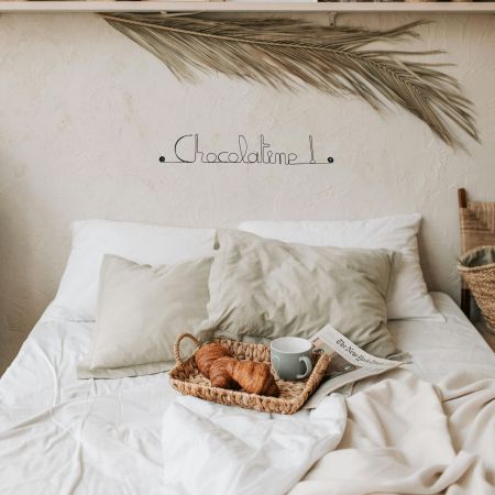D&eacute;coration Murale en Fil de Fer "Chocolatine !" - &agrave; punaiser - Bijoux de Mur