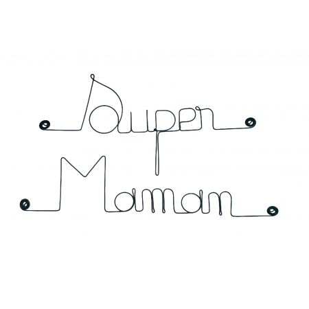 D&eacute;coration Murale en Fil de Fer "Super Maman" - &agrave; punaiser - Bijoux de Mur - Cadeau F&ecirc;te des M&egrave;res