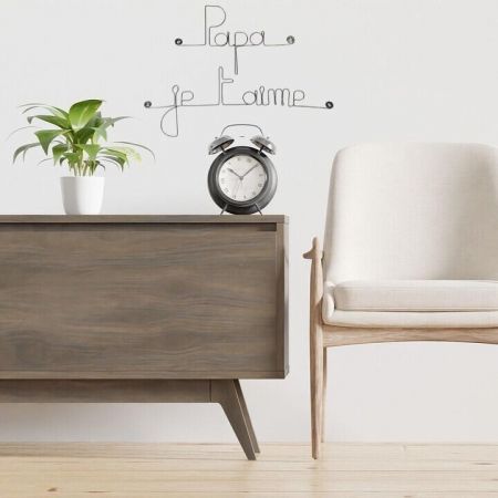 F&ecirc;te des P&egrave;res " Papa je t'aime " - D&eacute;coration Murale en Fil de Fer &agrave; punaiser - Bijoux de Mur