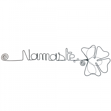 D&eacute;coration murale en fil de fer - Fleur de Tr&egrave;fle - "Namaste" - Printemps/&Eacute;t&eacute;