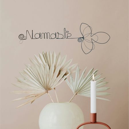 Décoration murale en fil de fer - Fleur de Lys - "Namaste" - Printemps/Été