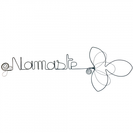 D&eacute;coration murale en fil de fer - Fleur de Lys - "Namaste" - Printemps/&Eacute;t&eacute;