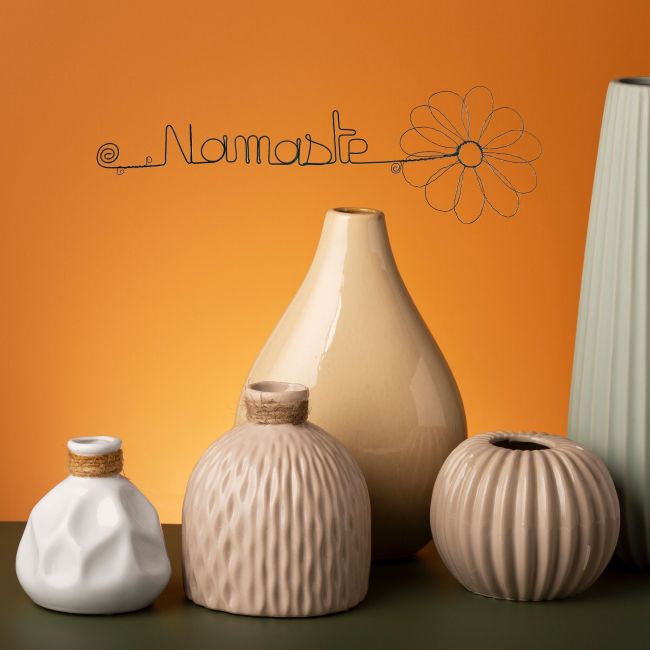 Décoration murale en fil de fer - Fleur de Marguerite - "Namaste" - Printemps/Été