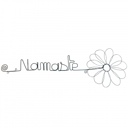 D&eacute;coration murale en fil de fer - Fleur de Marguerite - "Namaste" - Printemps/&Eacute;t&eacute;