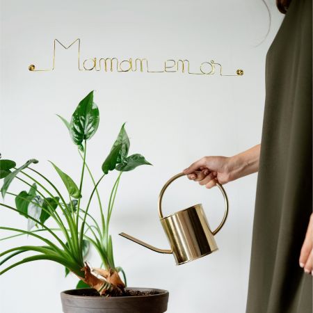 Décoration Murale en Fil de Laiton doré "Maman en or" - à punaiser - Bijoux de Mur - Fête des mères