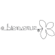 Décoration murale en fil de fer - Fleur de Lotus - "Bienvenue" - Printemps/Été