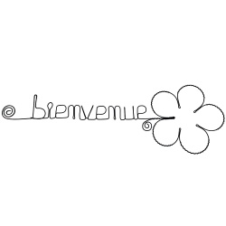 D&eacute;coration murale en fil de fer - Fleur de P&acirc;querette - "Bienvenue" - Printemps/&Eacute;t&eacute;