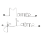 Fête des Grand-Mères " Mamie je t'aime " - Décoration Murale en Fil de Fer à punaiser - Bijoux de Mur