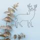Décoration Murale en Fil de Fer "Cerf" - à punaiser - Bijoux de Mur - Déco Noel/Hiver/Montagne