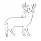 Décoration Murale en Fil de Fer "Cerf" - à punaiser - Bijoux de Mur - Déco Noel/Hiver/Montagne