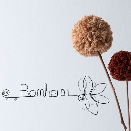 Décoration murale en fil de fer - Fleur de Lotus - "Bonheur" - Printemps/Été