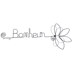 D&eacute;coration murale en fil de fer - Fleur de Lotus - "Bonheur" - Printemps/&Eacute;t&eacute;