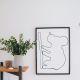 Décoration Murale en Fil de Fer "Silhouette Koala" - à punaiser - Bijoux de Mur - Chambre Enfant/Ado