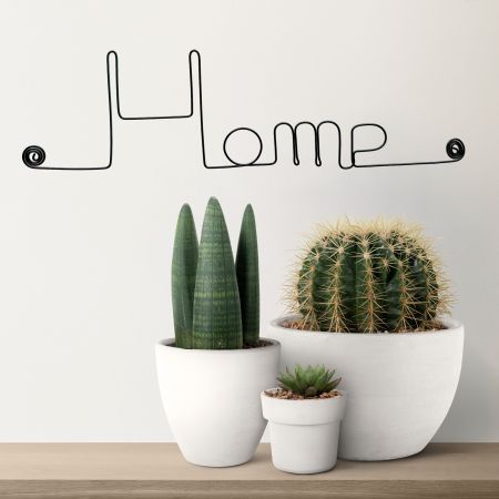 Décoration Murale en Fil de Fer "Home" - à punaiser - Bijoux de Mur