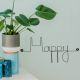 Décoration Murale en Fil de Fer "Happy" - à punaiser - Bijoux de Mur