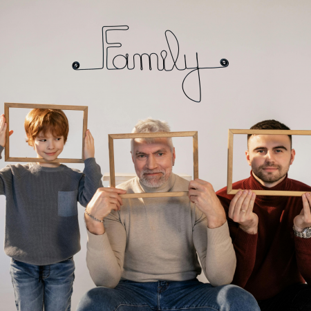 Décoration Murale en Fil de Fer "Family" - à punaiser - Bijoux de Mur