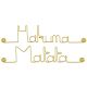 Décoration Murale "Disney" en fil de laiton doré : Hakuna Matata - à punaiser - Bijoux de Mur