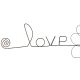 Décoration murale en fil de fer - Fleur de Marguerite - "Love" - Printemps/Été