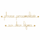 Phrase " Personnalisable 2 lignes " en fil de laiton doré - à punaiser - Bijoux de mur